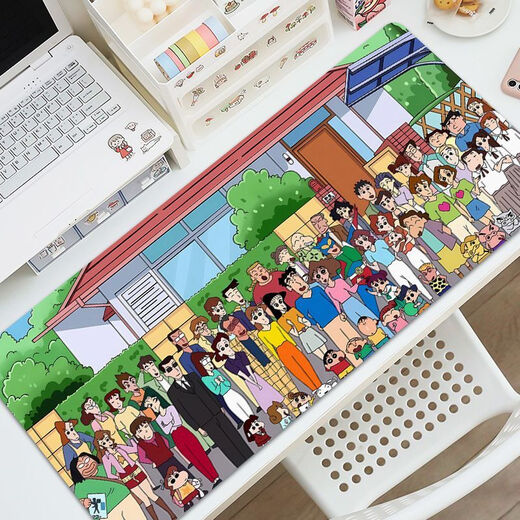 Long mouse pad Crayon Shin-shirt's extra-large computer desk pad high-value keyboard pads can be washed and cleaned ZZ2694/Shin Shin-shirt [57cm*33cm thick 3mm]