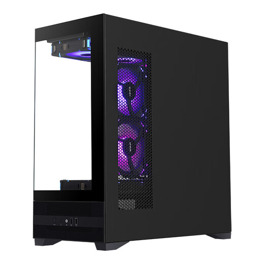 先马（SAMA）惊鸿2 黑色ATX海景房游戏电脑主机箱 电源仓网孔/高效散热/快拆/支持360水冷/9风扇位/427mm长显卡