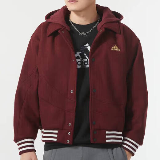 
Adidas official ship store men's jacket new windproof loose casual top CNY hooded jacket sportswear IT0210 red M