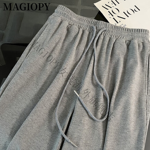 MAGIOPY国际奢侈高档品牌欧货灰色休闲运动套装女2025春季款时尚减龄长袖 黑色两件套 S(100斤以内)