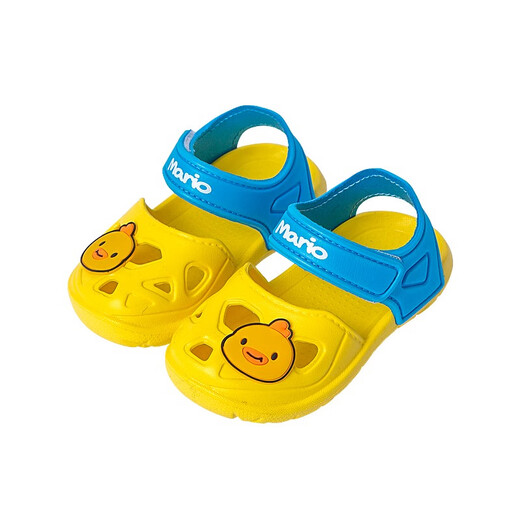 Cool Chapter (KUZHANG) baby sandals for summer for boys and girls soft sole non-slip waterproof home children's hole shoes children sandals Baotou beach 9277/gray blue 13 inner length CM size suitable for foot length