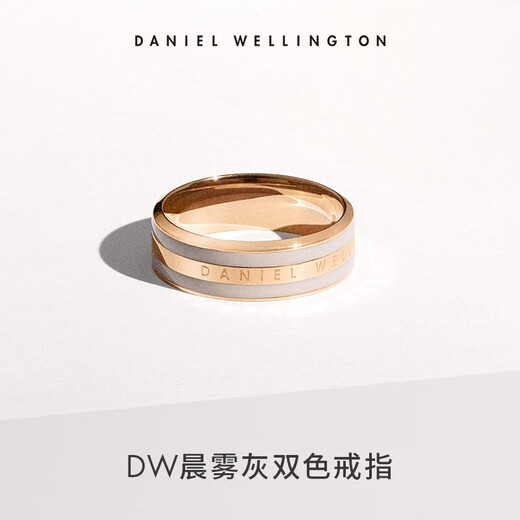 Daniel Wellington dw ring for women morning mist gray + rose gold No. 50 couple ring birthday gift for girlfriend DW054