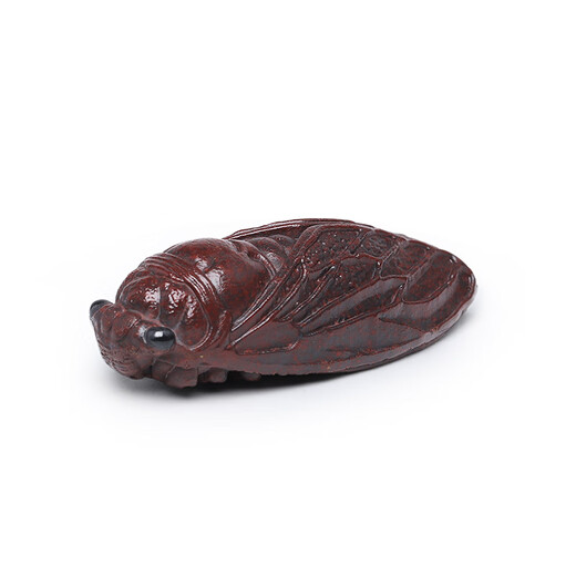Hidden Pot World Yixing Purple Clay Tea Pet Tea Tray Ornaments Tea Ceremony Accessories Tea Play Original Mineral Purple Clay Singing Cicada Tea Pet Singing Cicada Tea Pet