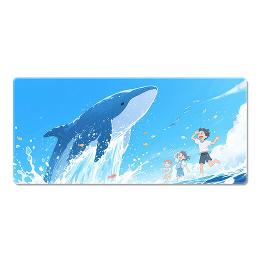 Drei-Farben-Katze 2D Anime Maus-Pad Super großer Junge E-Sports-Frauen Laptop-Tastatur-Schreibtischmatte Anti-Schlupf-E-Sport Smooth Lock Edge Anti-Rutsch-Slip Custom Größer und verdickte 15266 hautfreundliche und glatte Präzisionskante 80 cm x 40 cm x 4 mm