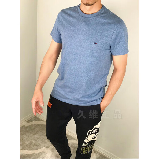 汤米·希尔费格（Tommy Hilfiger）多款圆领新款男士纯色简约百搭短袖T恤 9石楠粉色9804 690/694 版 XS 代购