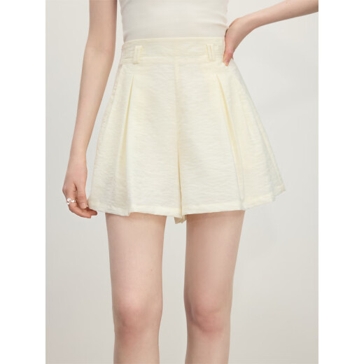 Fan Silan Bamboo Fiber Lace Spliced ​​Shirt Shorts Two-piece Set Women's Summer 2025 New All-match Set 2685/2540 Shorts M