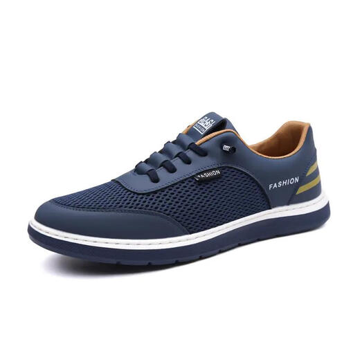 Tulx Men's Shoes para Summer Soft Sole Breathable Outdoor Mesh Mesh Zapatos de moda Sports informales Conducir aire acondicionado Zapatos Azul (9209) 38 (tamaño de zapato de cuero estándar)