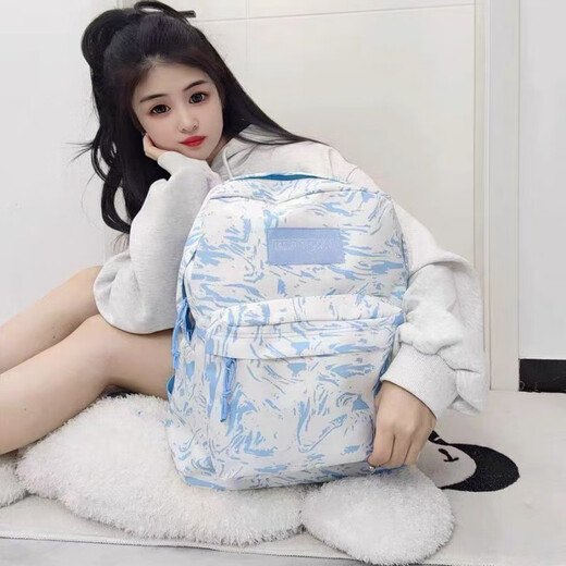 JANSPORT Jasper Backpack Women's Middle School and High School School Bag Men's Mint Butterfly Backpack Trendy Star Style