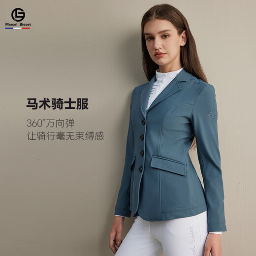 Marcel Bisset Adult Equestrian Knight Suit Profesional Knight Suit Women Women Spring and Summer Equestrian Competition Traje Equestrian Top 687 Tide Blue One Size 38