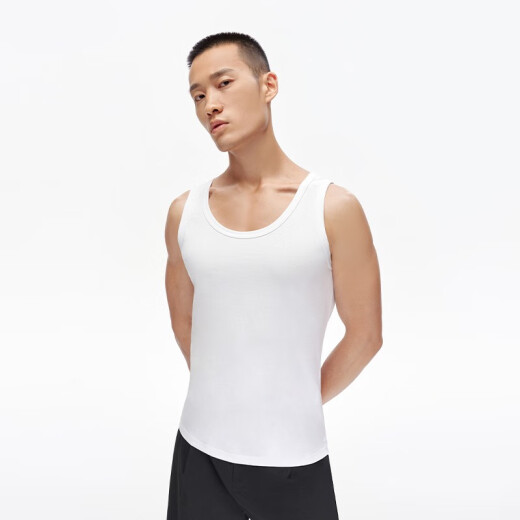 Thumb white small T men's vest spring and summer pure cotton inner wear boys' bottoming sweatshirt sports fitness sleeveless inner wear white L