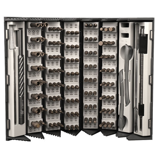 Fukuoka Precision destornillador Combinación Juego de múltiples funciones Portable Portable Notorario de cuaderno Reparador Desarmolador Manual de desordenos [128 en uno] Conjunto de reparación de precisión [FO-9227]