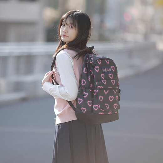 Jansport Store 24 años NUEVA NIGHTA DARH DARK CHEART Men Students Bolsa de mochila casual Bolsa de computadora 47lwgy6-Dark Night Sweetheart (bolso lateral de la copa de agua)