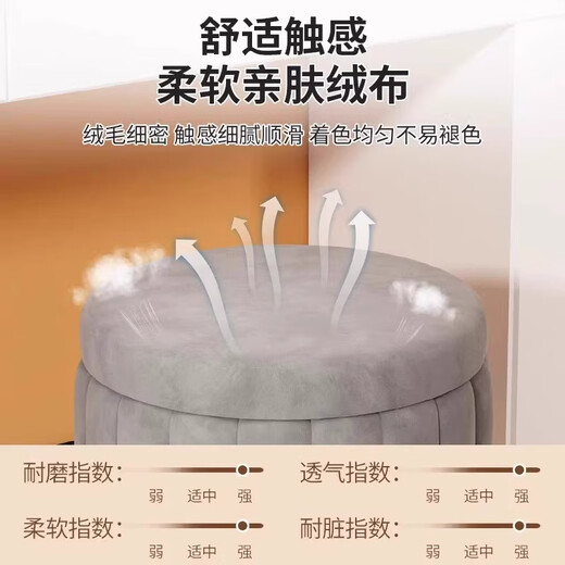 Mu Hanyue Makeup Stool Ins Internet celebrity round stool bedroom modern simple storage makeup chair low stool dressing table stool