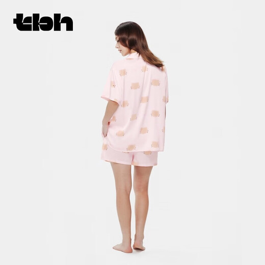 Brutalist Home (TBH) Hello Kitty Starlight Satin Satin Long Home Clothing Set kann Outdoor -Pyjama -Sommer -Sommer -Jahrtausend -Rosa -M -Set tragen