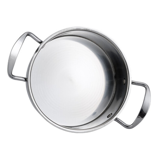 Stainless steel hotel self-service single small hot pot pot induction cooker gas stove suitable for one person and one pot clear soup pot household small soup pot 16cm with lid