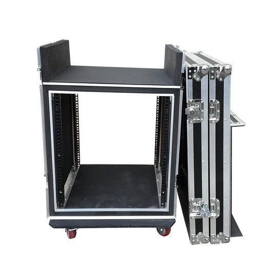Professional 12U16U two-door flight case cabinet power amplifier flight case audio cabinet mixer cabinet shock-proof cabinet 12U double-layer shock-proof two-door inner height 54cm
