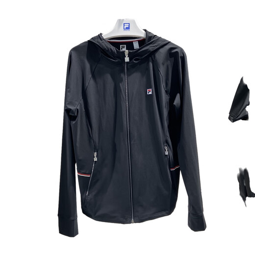 FILA women's clothing 25 summer tennis sports knitted hooded jacket A11W523501 A11W523501FBK S