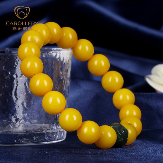 Jiale Beeswax Bracelet Female Old Beeswax Chicken Oil Yellow Bracelet Baltic Amber Jewelry Accessories Birthday Gift Genuine