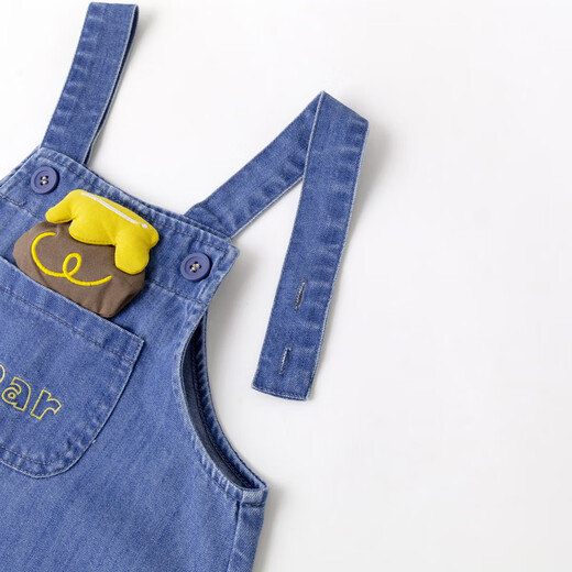 Dudu Children's's Denim Savels d'automne Vêtements Boys Pantalon tissé polyvalent Girls Automne Pantalon décontracté dessin avec les vêtements pour enfants Denim bleu 110