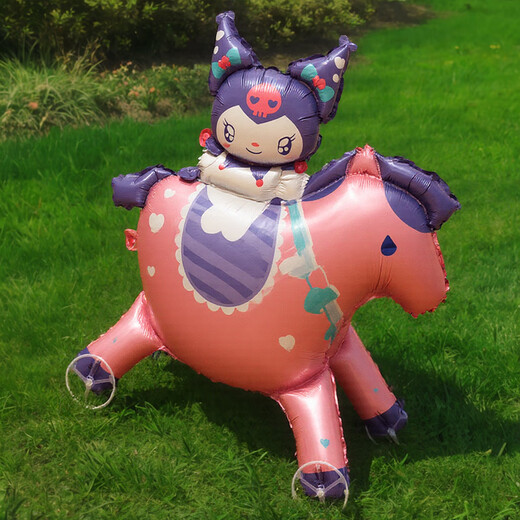 SHICAI Niños Cartoon Animal Balloon de encaje al aire libre con ruedas Propiedad