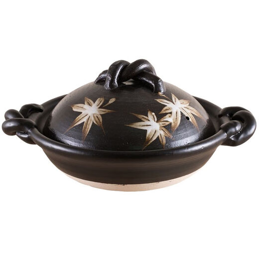 
cocostyle original Wangu Shao hand-painted stewed meat Jing Maple Leaf Casserole Wide body earth pot hot pot earth pot number 6 m3891 0ml