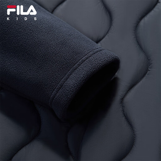 FILA children's cotton clothing 2025 winter new large and small children's sports jackets boys and girls school uniform artifact RD Sapphire-NV 165