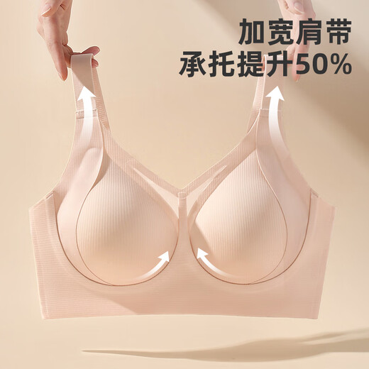Les gros seins de Tingmei montrent de petits sous-vêtements pour les femmes avec tirant et tirant et fermement le soutien supérieur pour empêcher de s'affronter et de collecter les seins secondaires sans anneaux d'acier Sports Bra