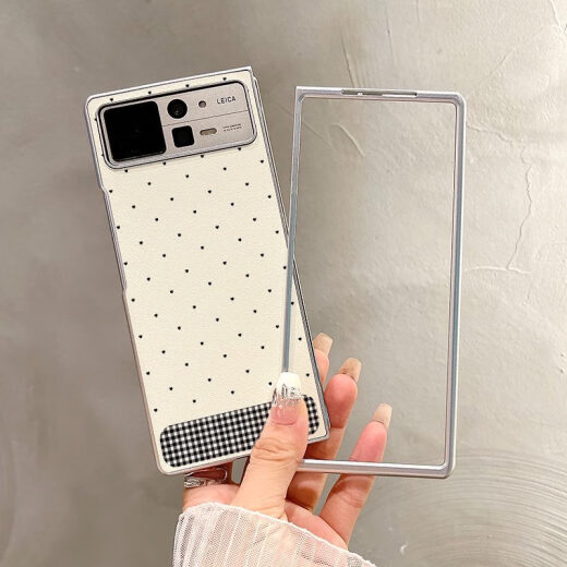 Bevorzugt zu Xiaomi Mixfold4 Mobile Handy Hülle Klappschirm Schutzhülle Silber kleine frische kleine Punkte Love Creative Oil Edge Silberöl Kante Nadelstreifen kreative Liebe 9767 Xiaomi Mixfold3