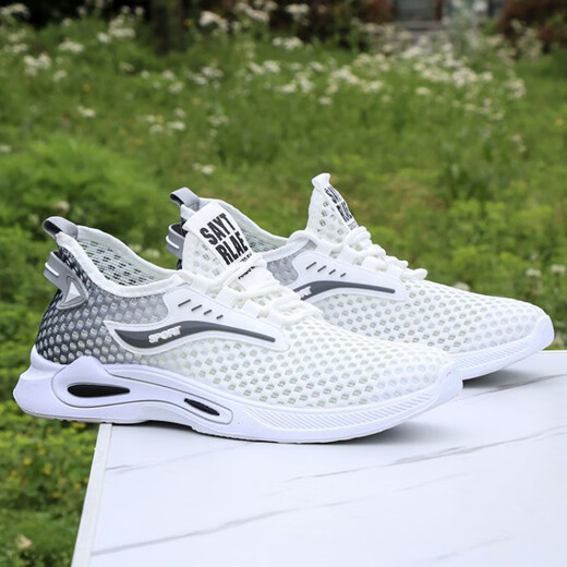 Zapatos changxiang huili zapatos para hombres 2025 Nuevo verano suave hueco de malla delgada zapatos de malla suave malla casual zapatos deportivos FH-882-DD Negro 39