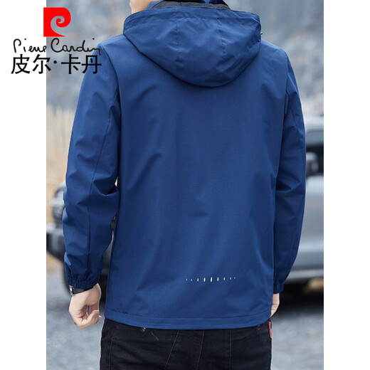 皮尔卡丹（pierre cardin）2025新款防风防水冲锋上衣男可脱卸帽风衣户外休闲夹克衫运动外套 6628【深灰】 5XL 【推荐185-200斤】