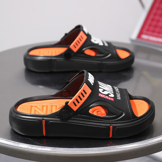 
Sandals men's 2025 new summer wear anti-slip anti-odor sports beach driving dual-purpose men's flip-flops men's black 41