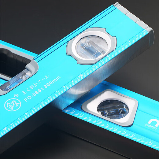 Fukuoka Tools Aluminum Level Industrial Grade High-Precision Multi-Function Cast Aluminum Measurement Strong Magnetic Balance Ruler Aluminum Alloy Magnetic Level 1000mm-FO-8861