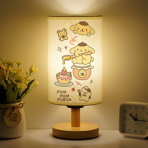 
Sanlio series cartoon children's bedroom bedside voice control warm light night light children's sleep pudding dog dimming table lamp YJR5155 cartoon - three-color light 5-LED light button switch