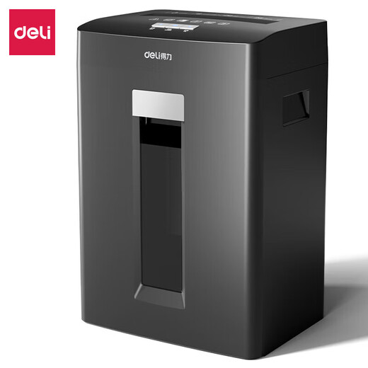 Deli Deli Paper Shredder 23L Черно немецкий Стандарт 5 Высокая конфиденциальность может быть использована для раздавливания бумаги для офисного оборудования Одиночное время 8 кусоч