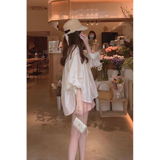 YNWWGW satin shirt for women summer Korean style thin gentle shorts suit 9755 pink shorts [single piece] M [recommended 100 Jin [Jin equals 0.5 kg] below]