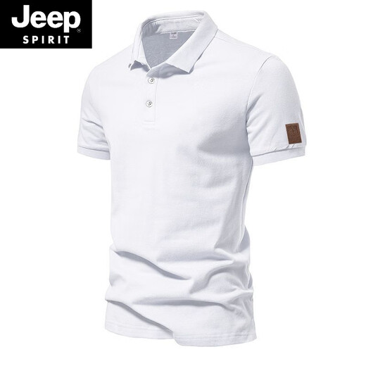 Jeep Spirit American Retro Perlenboden Baumwollmänner Polo. Shirt Solid Color Casual Business Commuter Kurzärärmelte T-Shirt Sommer halbärmelig versteckt (aq new 691) l l (120-140jin [Jin ist gleich 0,5 kg])