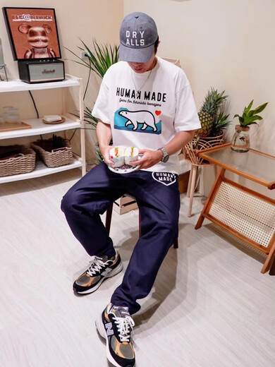 Human Made日系潮牌human made字母老虎蝙蝠短袖男女ins春夏季北极熊鸭子T恤 3878白色 M