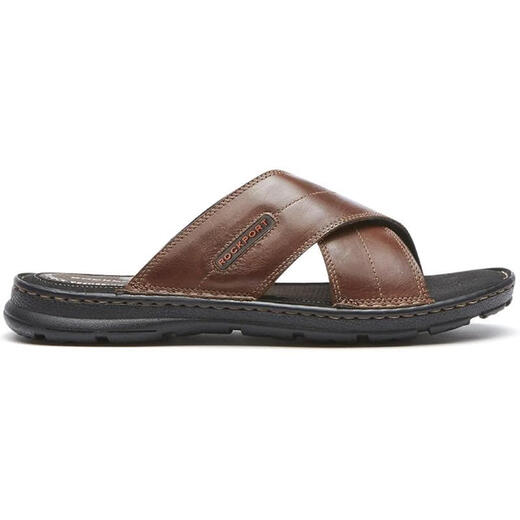 Actividades de verano para hombres de Rockport Sandalias PU material PU shock-absorción y zapatillas de playa a prueba de fatiga Entrenador Brown 41