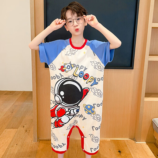 Disney Pajamas para niños Onerie Summer Summer delgado de algodón de algodón puro de algodón puro Anti-Kicking Baby Dreing Smort 9926-Crayon Shin-shi 6 Tamaño [Altura 80-90 cm Peso 25-30 Tamaño promedio