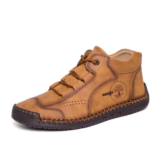 S.SOFEA2025 Nuevos zapatos para hombres Summer Summer Martin Boots Estilo británico Botas de trabajo de tubo corto Boots Beef Tendon Sole 9926 Hombres de hombres Khaki Yongdunshi 39