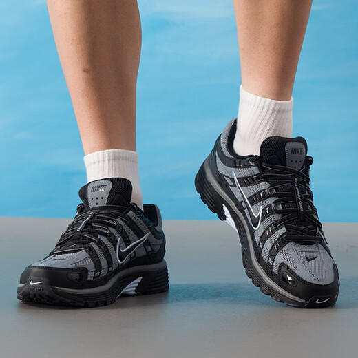耐克（NIKE）休闲鞋男鞋2025新款夏季运动鞋P-6000老爹鞋减震跑步鞋FJ5443 IF6199-003黑/冷灰/天青石蓝 38.5