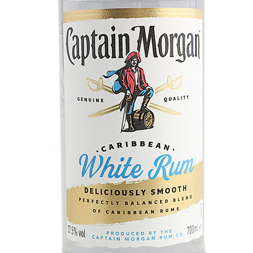 摩根船长牙买加朗姆酒CAPTAIN MORGAN摩根船长黑标黑朗姆调酒基酒 摩根白*6