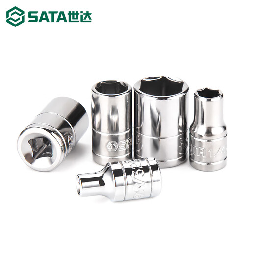 SATA (SATA) English small flying Zhongfei Hexagonal sleeve head ratchet fast wrench 1/4 single short outer 6 corner sleeve 12109__3_4_ Zhongfei sleeve