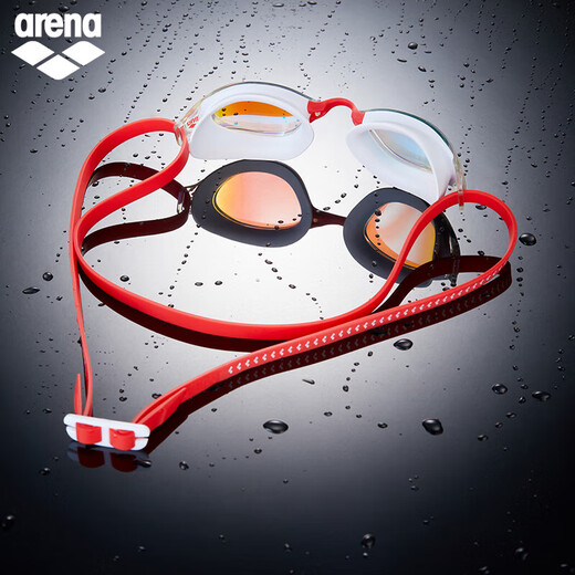 Arena swimming goggles ARENA LINE classic series fashion high-definition large field of view coated fitness swimming goggles pink and white (PKWH)