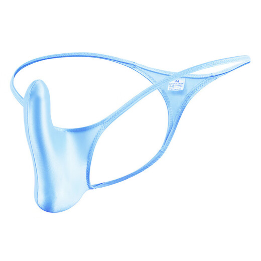 Ttpmer Herren -Tanga JJ Aufgedreht seidige sexy glänzende Männer blau t Hosen elastische Taille anregen Unterwäsche Herrenmondnacht schwarz m