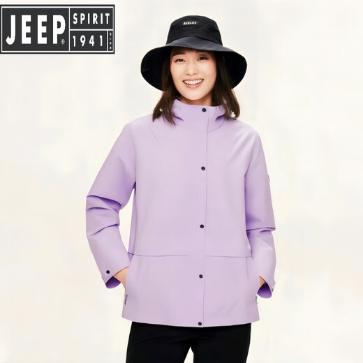 Jeep Spirit Spring and Automne Tibet Randonnée extérieure Randonnée Veste étanche à l'épreuve du vent Tour à feu à trois vêtements de tir Trend-Coat Trench-Coat Trench-Coat Femme Femme Purple XL