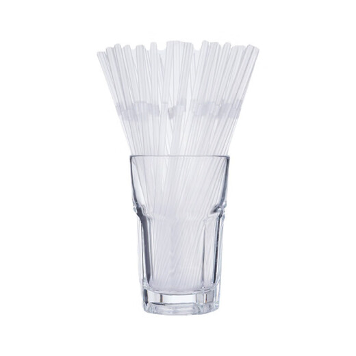 Disposable independent packaging of straws, transparent bent tube, straight tube, plastic straw, milk tea drink, pregnant women, postpartum children, bent tube 5*205mm, independent paper packaging, 50 pieces