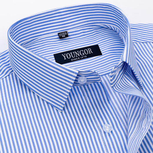 Camiseta de manga corta para hombres CEO Yageol Summer Cotton Pure Cotton Business Casual Professional Wear Camiseta de rayas de mediana edad antihorreas DX6626 38 Sugerencias [100-120Jin [Jin equivale a 0.5 kg]]