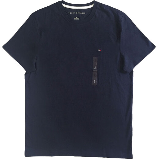 汤米·希尔费格（Tommy Hilfiger）多款圆领新款男士纯色简约百搭短袖T恤 9石楠粉色9804 690/694 版 XS 代购