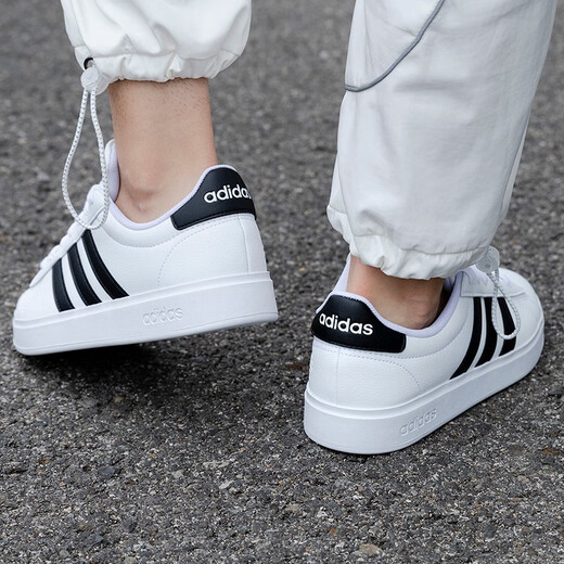 阿迪达斯 （adidas）男鞋2025春季运动鞋厚底小白鞋皮面休闲板鞋GW9195 GW9195 39